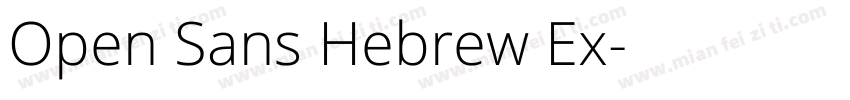 Open Sans Hebrew Ex字体转换